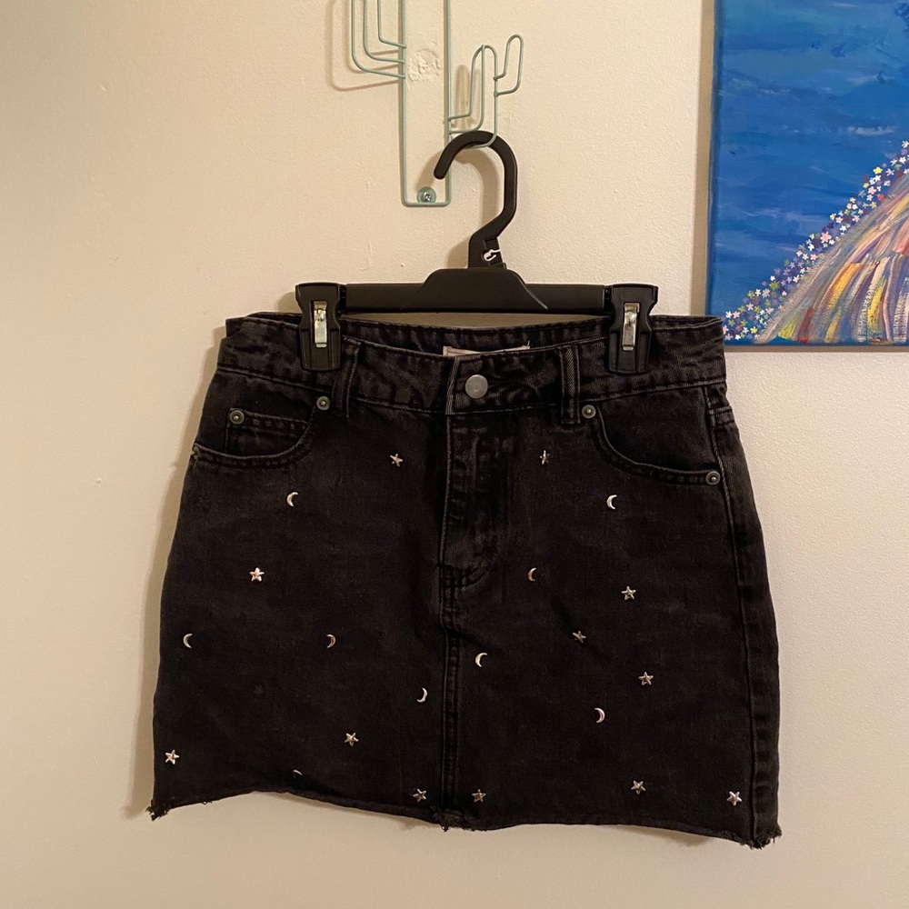Black Adam Levine Jean Skirt